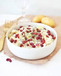 Salade de pommes de terre au tzatziki – sardines – grenade