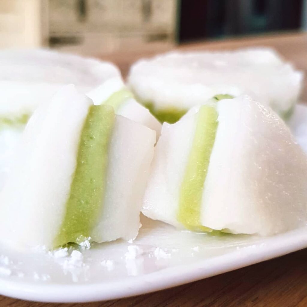 Gâteaux de riz gluant au thé matcha