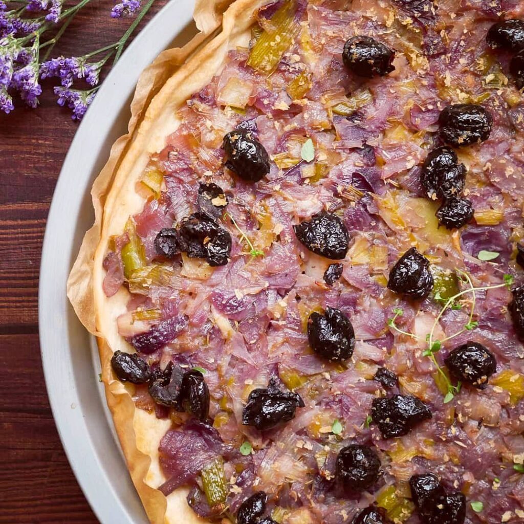 Pissaladière aux poireaux
