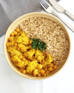 Curry de pois chiches – chou fleur