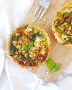 Quichettes épinard – fêta –  basilic