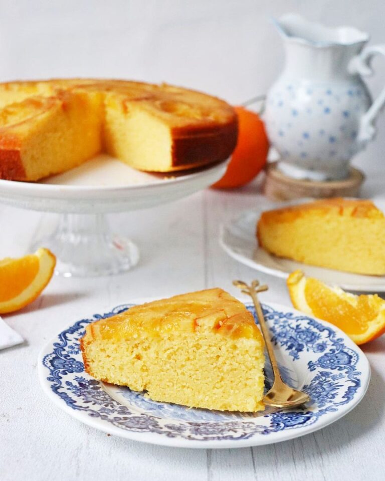 Gâteau de polenta renversé à l’orange Gâteau de polenta renversé à l’orange