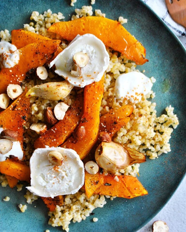 Potimarron – noisettes – chèvre Potimarron – noisettes – chèvre