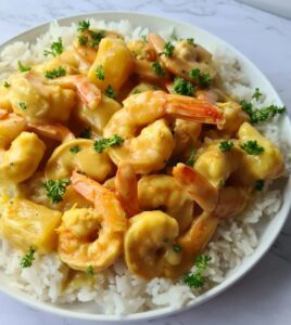 Crevettes sauce coco & ananas Crevettes sauce coco & ananas