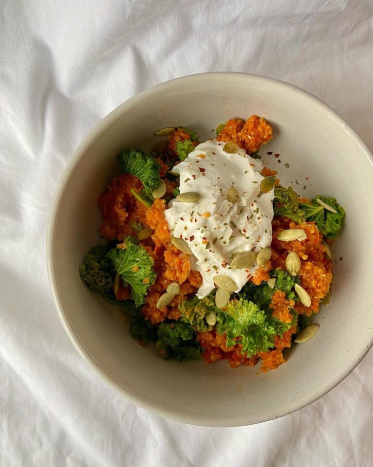 Quinoa de courge, kale & burrata