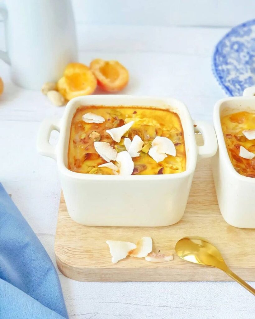Clafoutis abricots coco – pistache