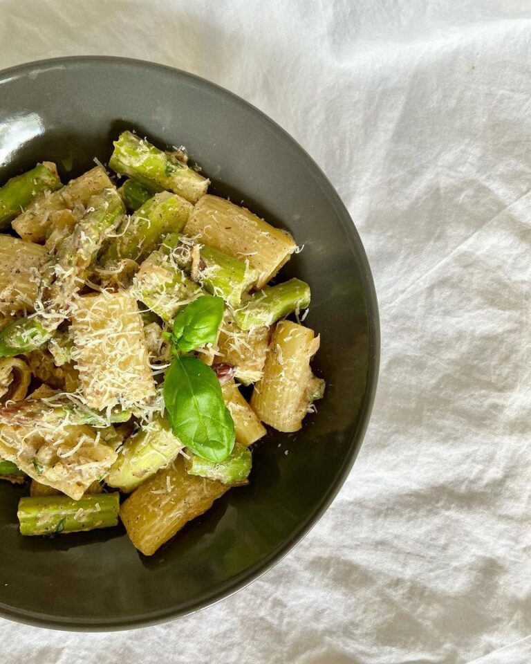 Rigatoni aux asperges et citron