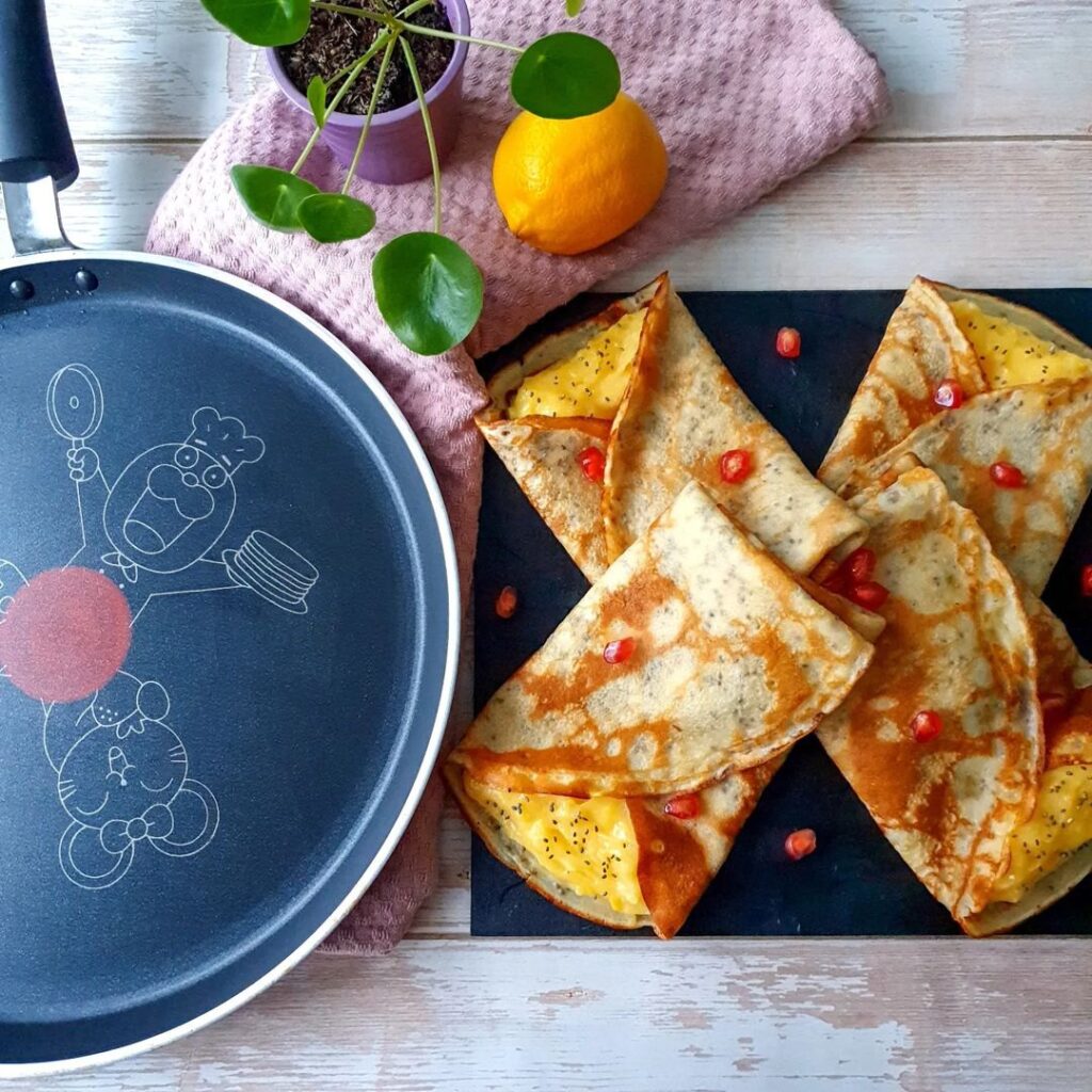 Crêpes aux graines de chia et crème de citron