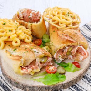Sandwich raclette et sa purée croustillante