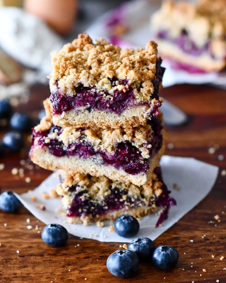 Crumble gourmand aux myrtilles
