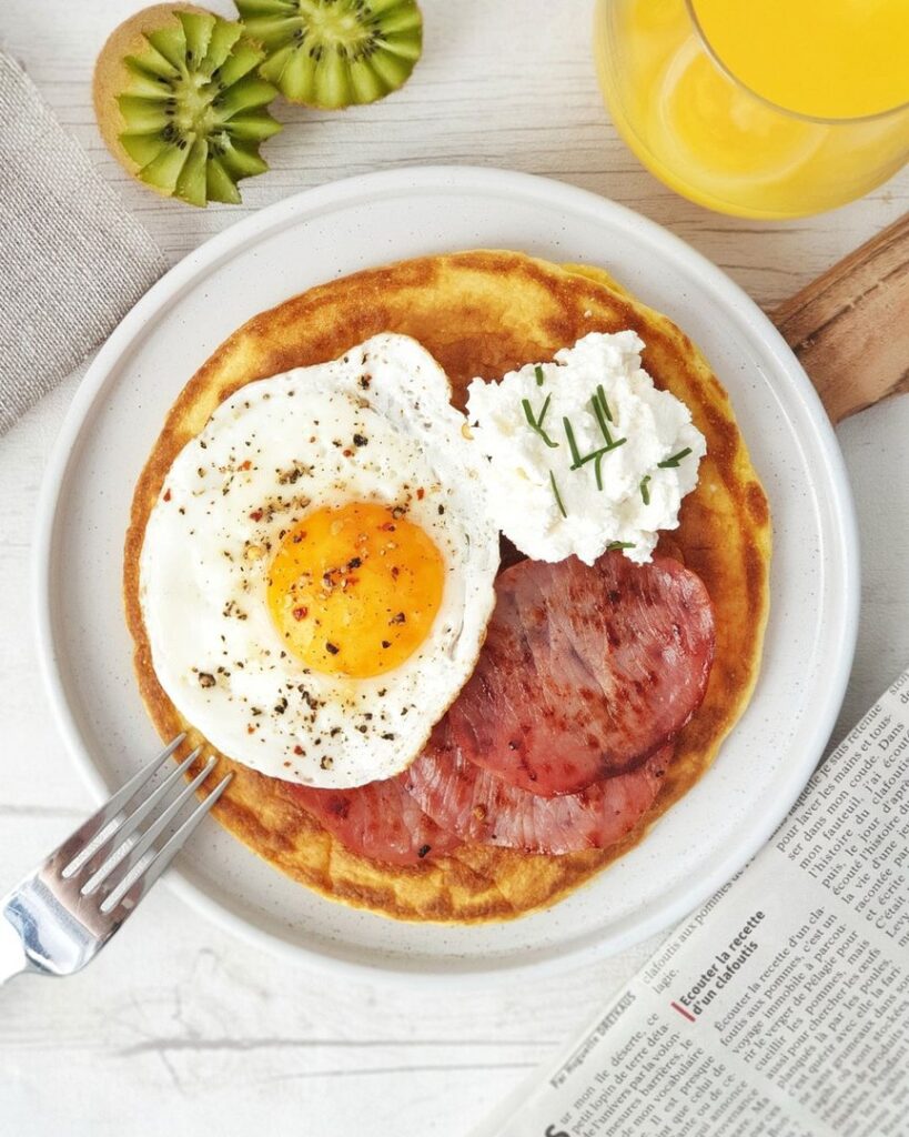 Pancake salé à la polenta