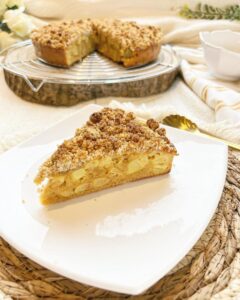 Streusel léger pommes et crumble noisettes
