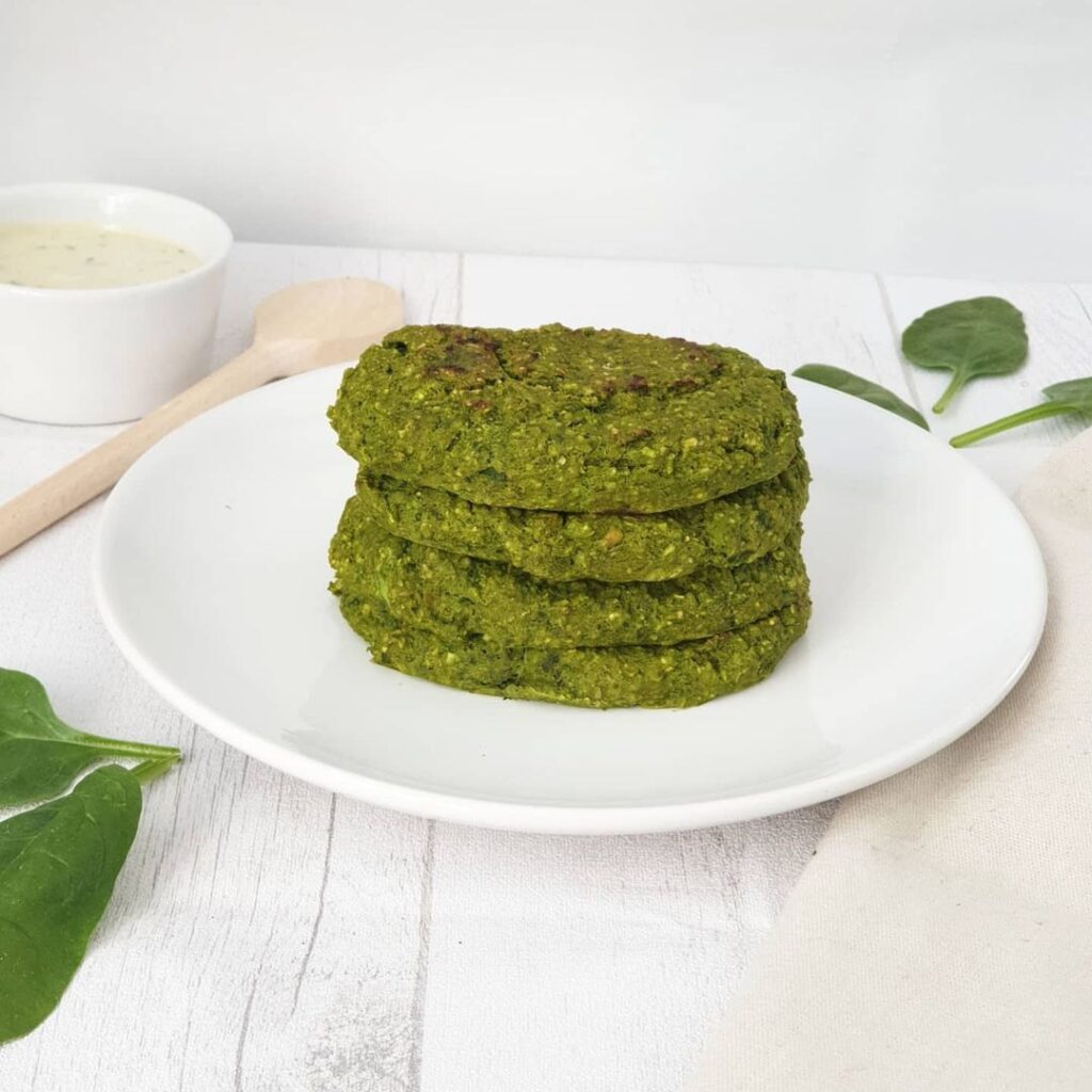 Galettes de pois chiches – épinards