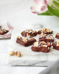 Carrés de chocolat fondant végétarien