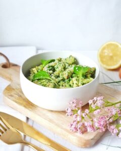 Späetzle maison au pesto de mâche