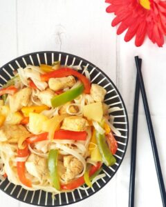 Nouilles de riz – Poulet