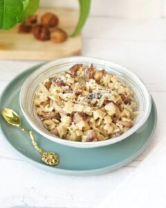 Crozetto châtaignes –  oignons caramélisés