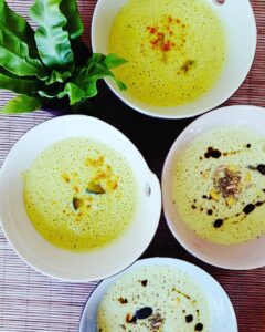 Soupes froides de courgettes