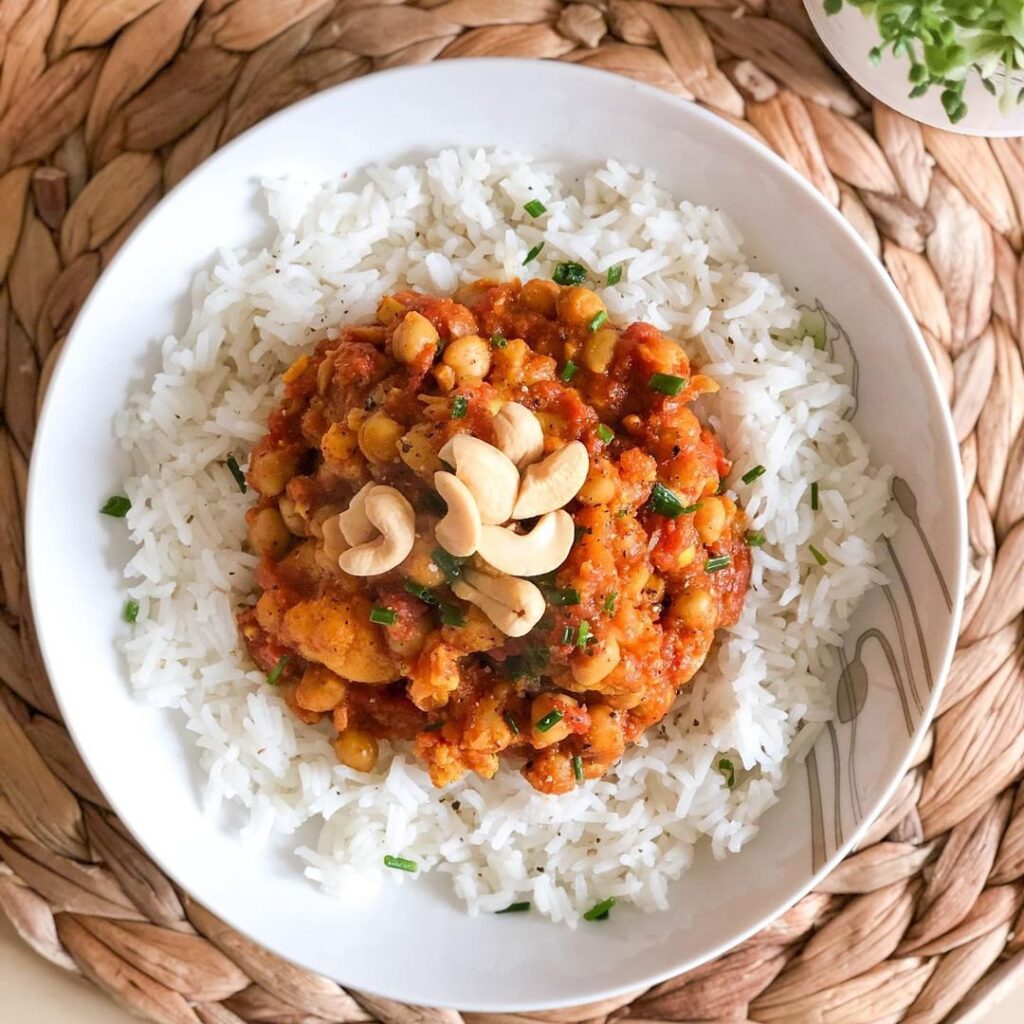Curry de chou fleur et pois chiches