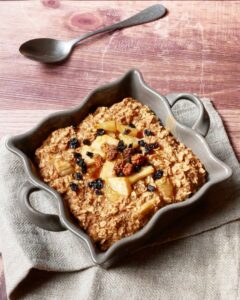 Porridge au four aux poires