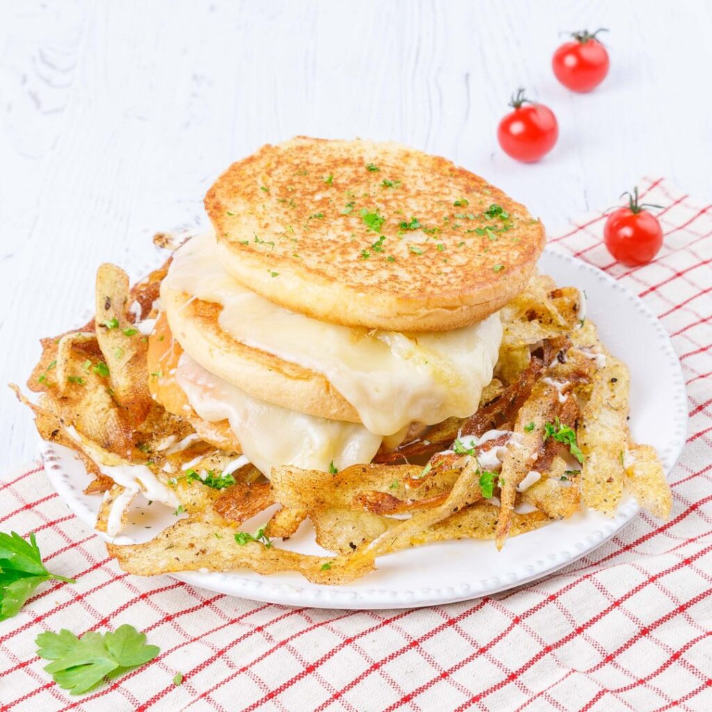 Croque-raclette flambé