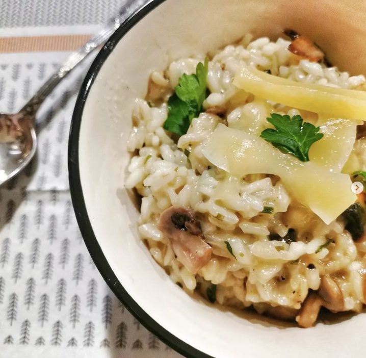 Risotto aux champignons bruns et Beaufort
