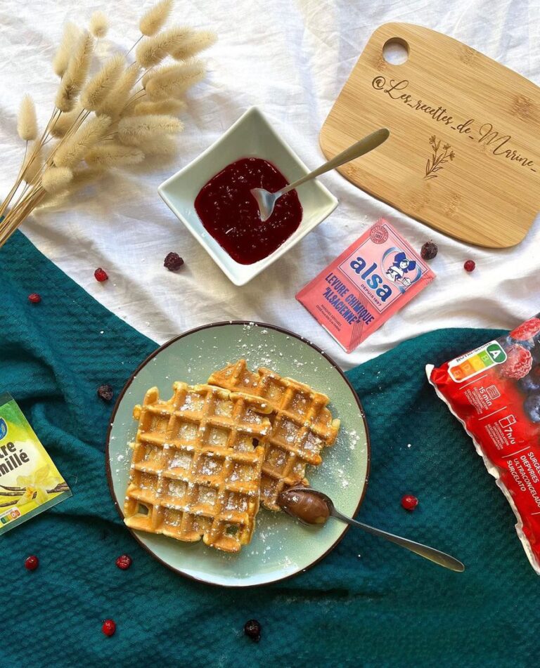 Gaufres allégées à la compote de pommes