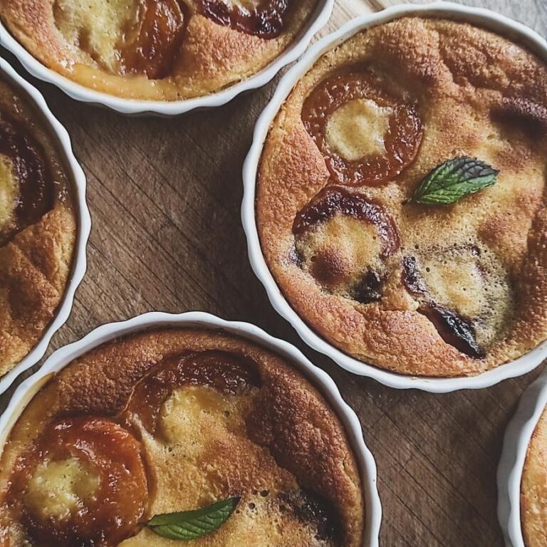 Clafoutis abricots verveine tilleul menthe Clafoutis abricots verveine tilleul menthe