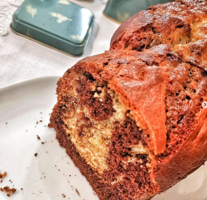 Cake aux deux chocolats
