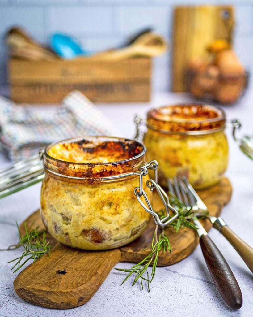 Flan de chou vert et saucisse de Morteau