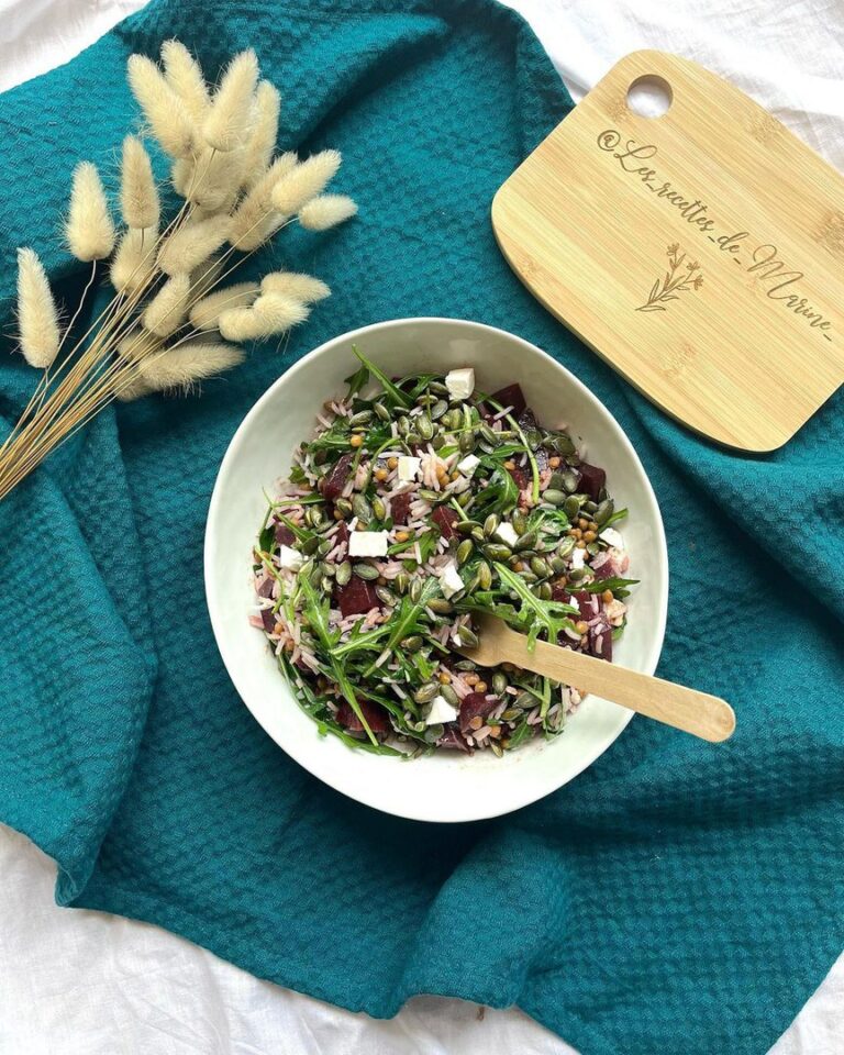 Salade de riz – betterave et lentilles Salade de riz – betterave et lentilles