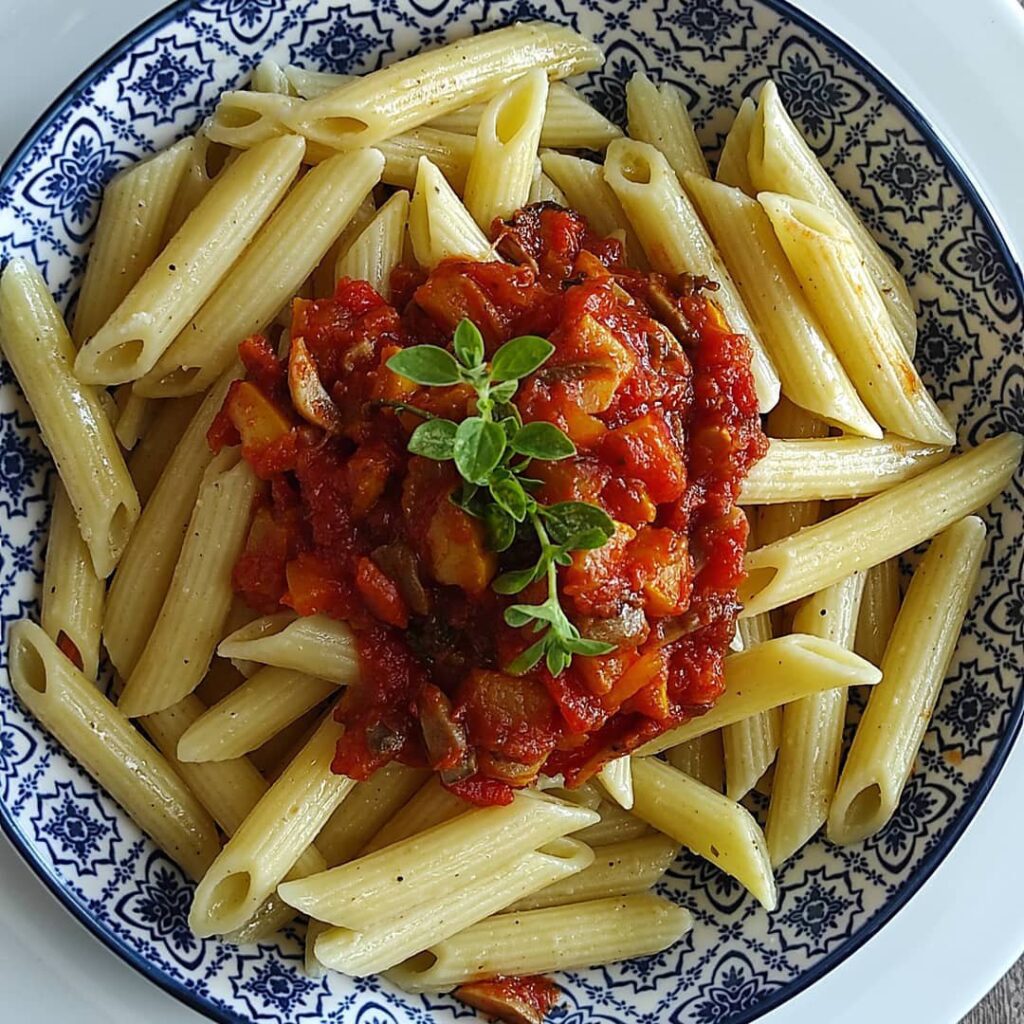 Penne aux petits légumes