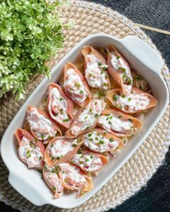 Conchiglioni farcis chèvre saumon