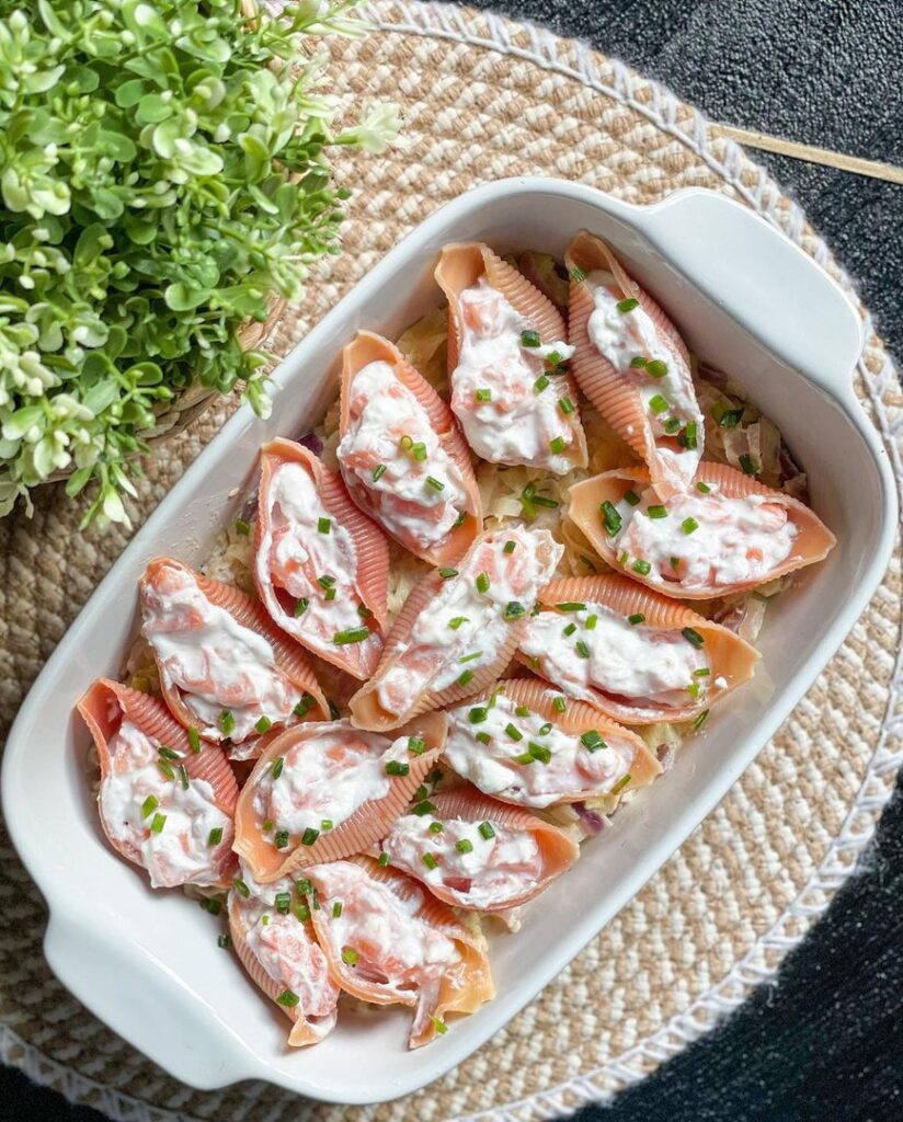 Conchiglioni farcis chèvre saumon