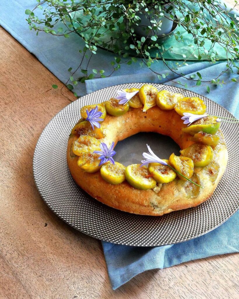 Gâteau aux figues rôties et purée d&rsquo;amandes