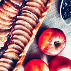 Tarte feuilletée pommes cassis
