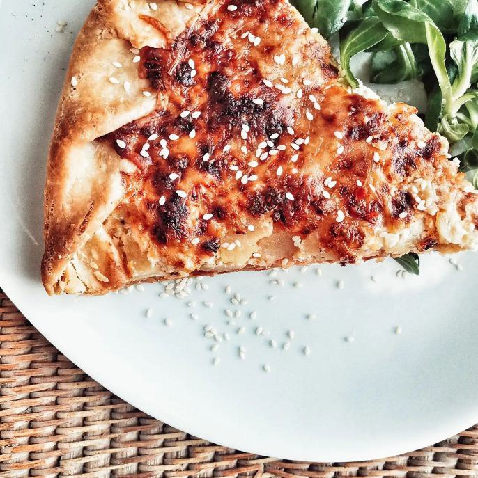 Tarte aux pommes de terre et Comté Tarte aux pommes de terre et Comté