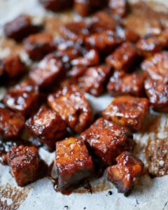 Tempeh mariné en deux cuissons Tempeh mariné en deux cuissons