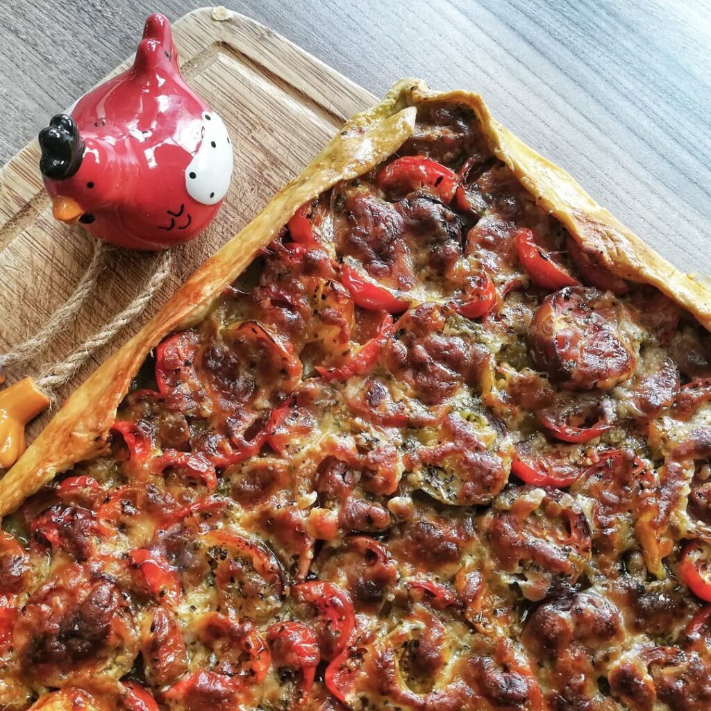 Tarte familiale aux tomates cerises
