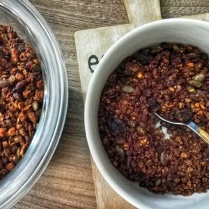 Granola maggioson au chocolat, aux noix et cranberries