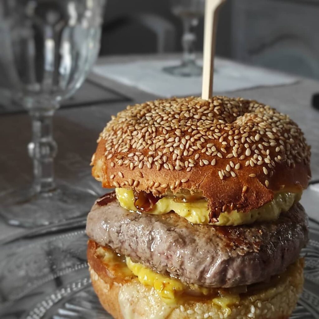 Burger haché limousin échalotes