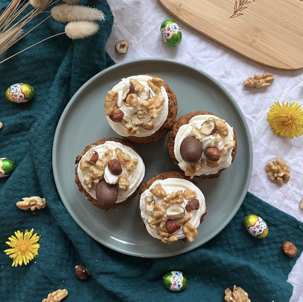 Cupcakes aux carottes de Pâques