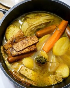 Pot au feu au tempeh fumé Pot au feu au tempeh fumé