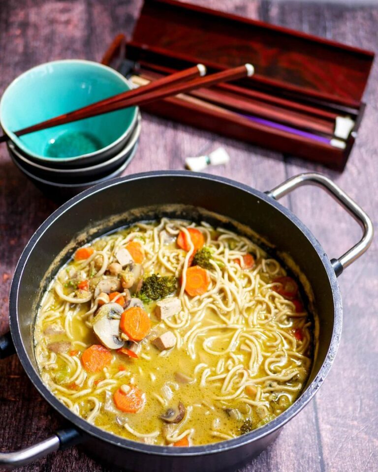 Soupe de nouilles à la crème de coco