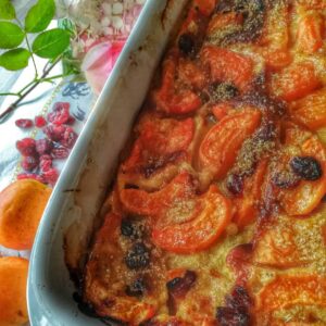 Clafoutis abricots cranberries Clafoutis abricots cranberries