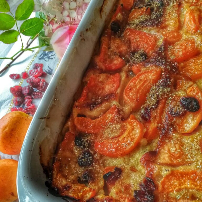 Clafoutis abricots cranberries Clafoutis abricots cranberries