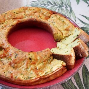Cake fondant courgettes- ciboulette