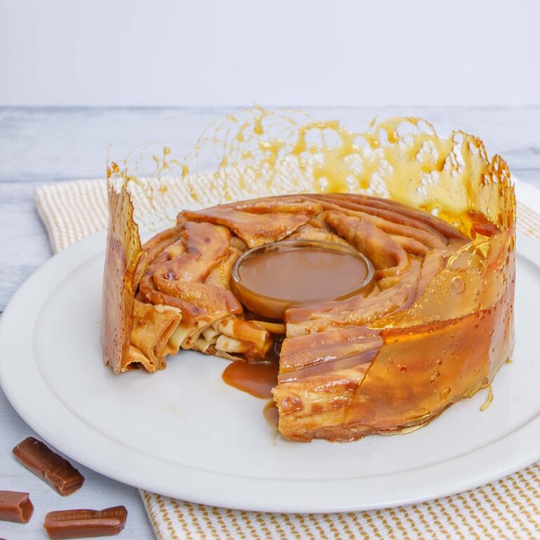 Gâteau de crêpes marbrées Gâteau de crêpes marbrées