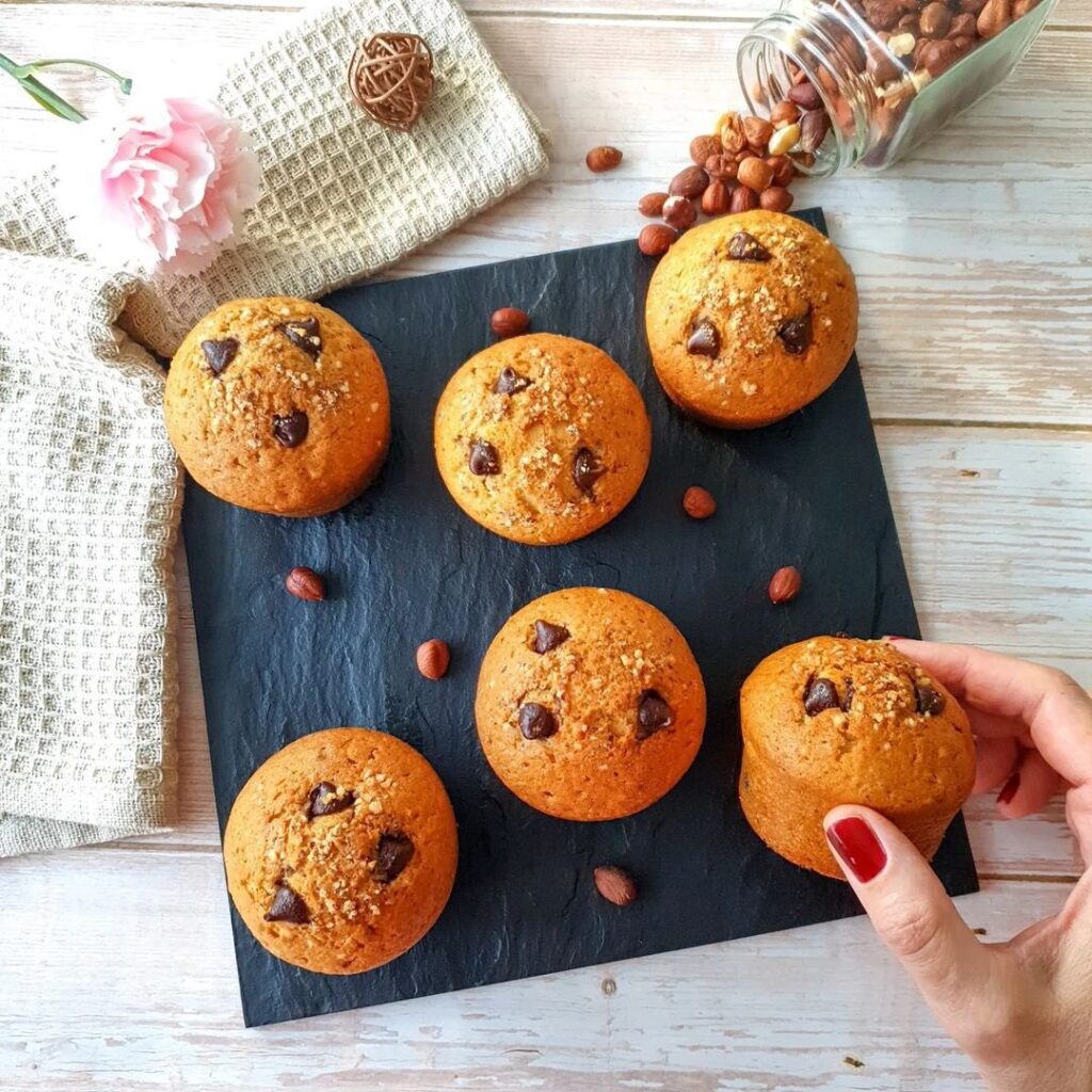 Muffins noisettes chocolat
