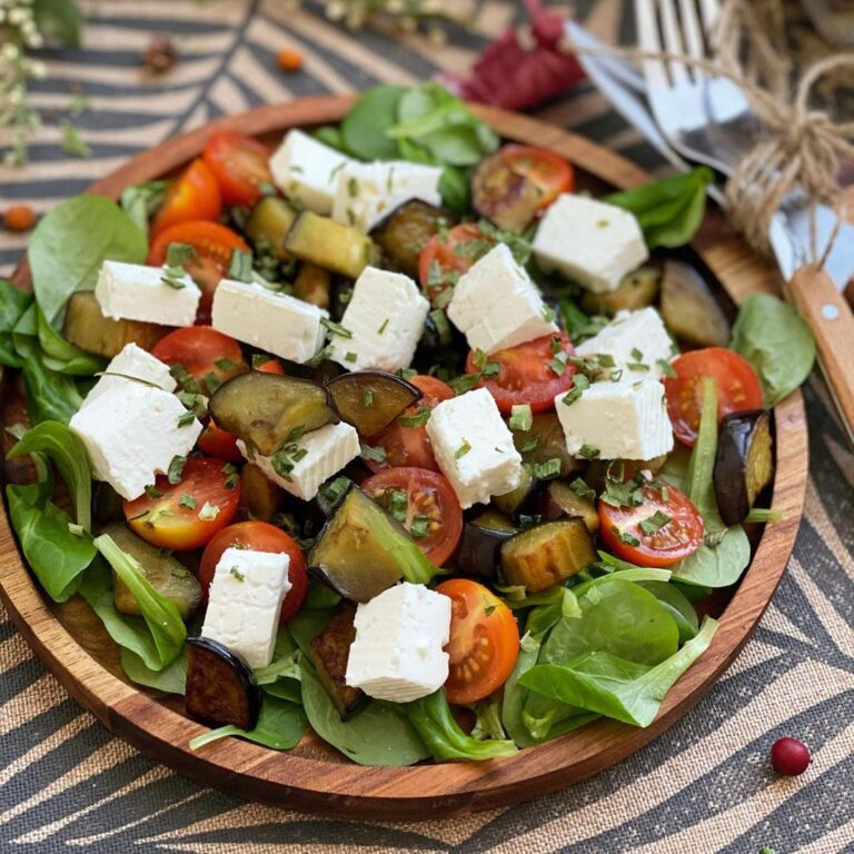 Salade d&rsquo;aubergines et de feta